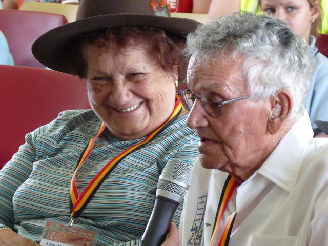 Aunty Merle Williams and Uncle Mervyn Cooper at Appin massacre commemoration